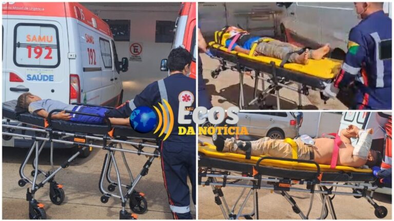 Motociclista que transportava três crianças sofre grave acidente no Bujari
