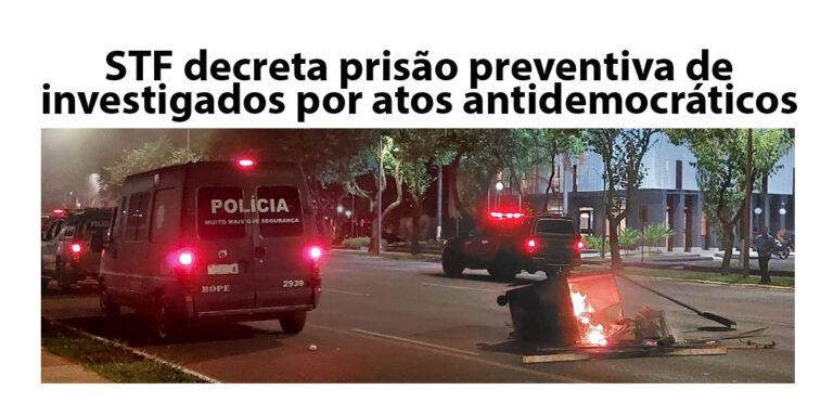 STF decreta prisão preventiva de investigados por atos antidemocráticos