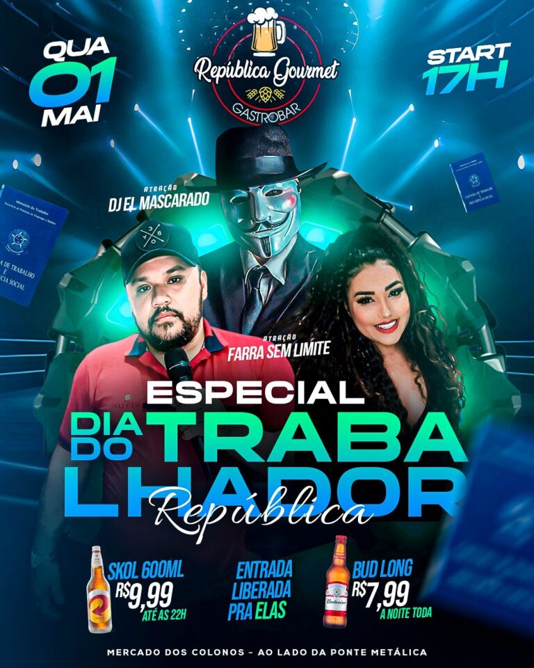 República Gourmet abre nesta quarta-feira com o especial “Dia do Trabalhador” com várias promoções