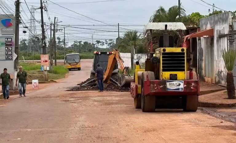 Prefeitura faz recapeamento através do Asfalta Rio Branco e transformam Ramal do Herculano