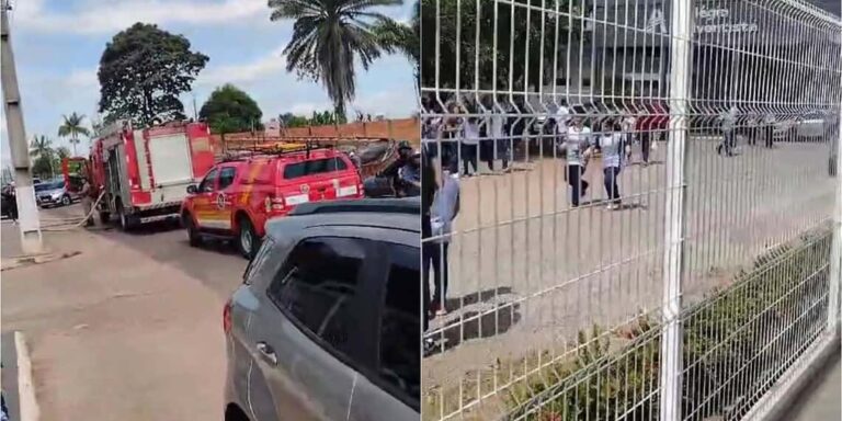 Funcionários que inalaram fumaça em incêndio no Colégio Adventista precisaram de atendimento médico