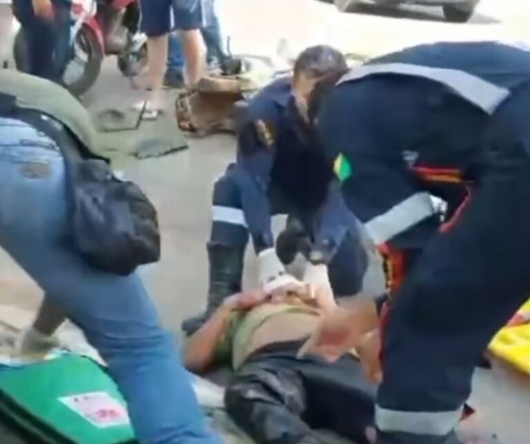 Motociclista fica gravemente ferido após acidente provocado por imprudência de agente da PRF
