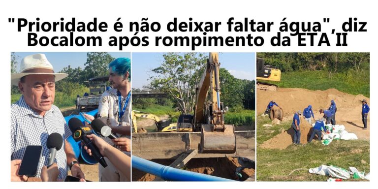 “Prioridade é não deixar faltar água”, diz Bocalom após rompimento da ETA II