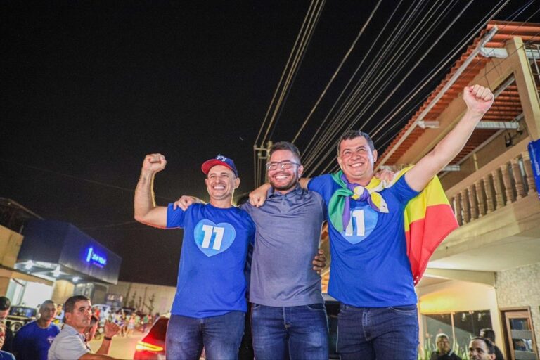 Gladson reafirma apoio a Maxsuel Maia e participa de carreata e inauguração do comitê de campanha em Xapuri: “Que festa linda”