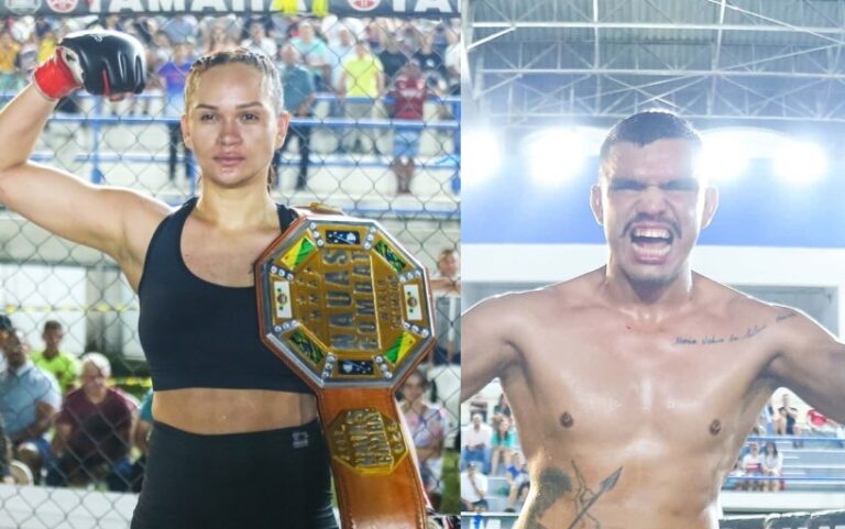 Marcos Silva e Geily Marques são os campeões do Náuas Combat na Expoacre Juruá