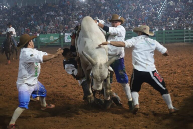 Finalista do rodeio da Expoacre fica ferido após ser pisotedo por touro
