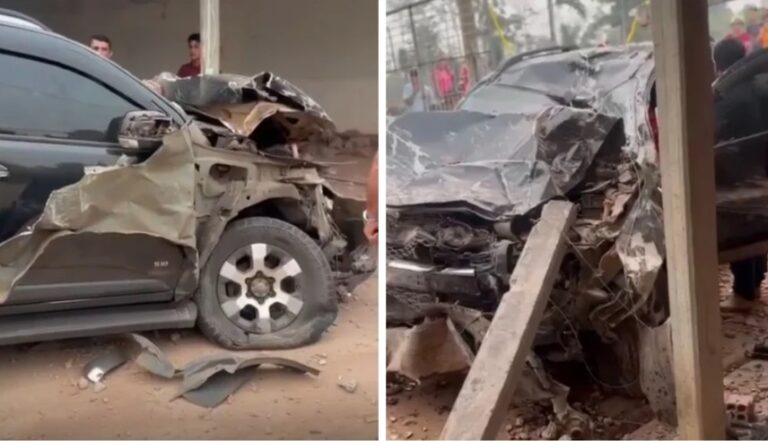 Grave acidente na AC-40 em Rio Branco: caminhonete capota e invade casa