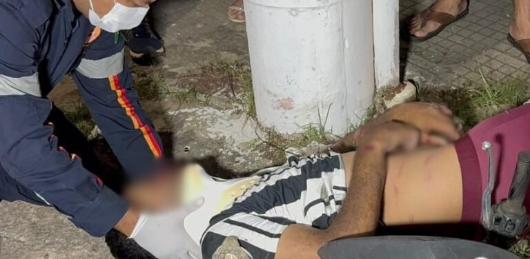 Motociclista sofre acidente grave em Rio Branco após colisão com veículo
