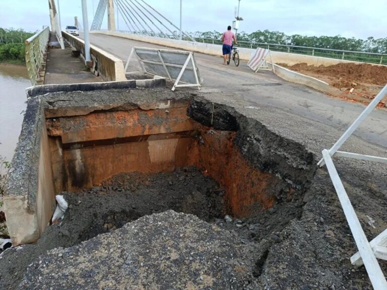 Obras da ponte sobre o rio Tarauacá seguem em ritmo acelerado