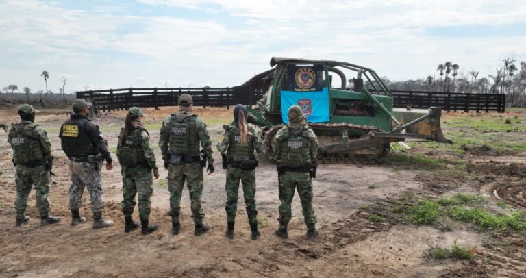 PF combate criminosos que queimaram e desmataram 4 mil hectares na divisa do Acre