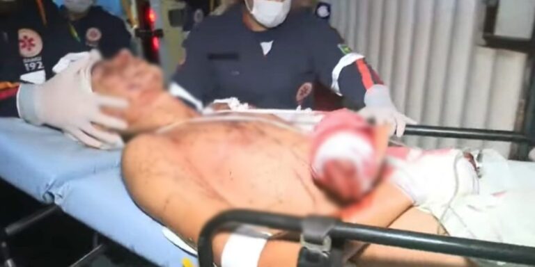 Homem tenta matar enteado com golpes de terçado durante bebedeira no Acre