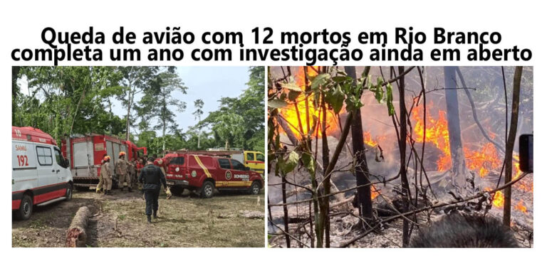 Queda de avião com 12 mortos em Rio Branco completa um ano com investigação ainda em aberto