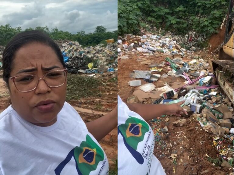 Vereadora do PT denuncia descarte de materiais escolares no lixão de Xapuri