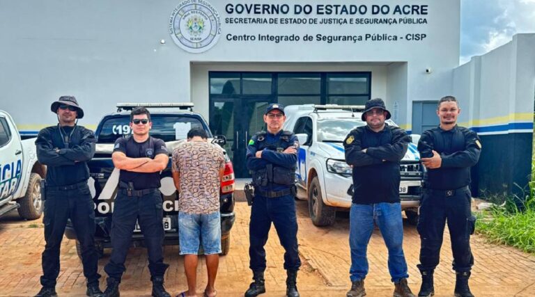 Suspeito de estupro é preso em operação conjunta da Polícia Civil e Militar no interior do Acre