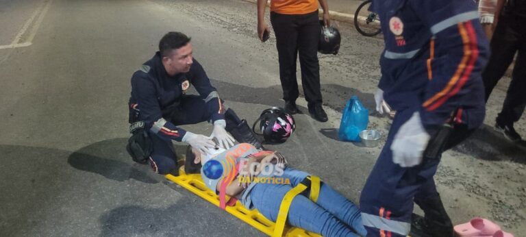 Acidente entre motos em Rio Branco deixa jovem gravemente ferido