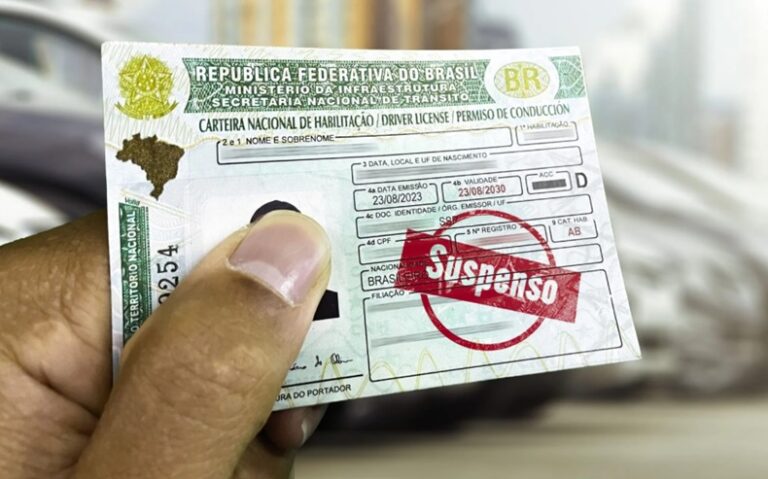 DETRAN notifica motoristas sobre suspensão do direito de dirigir