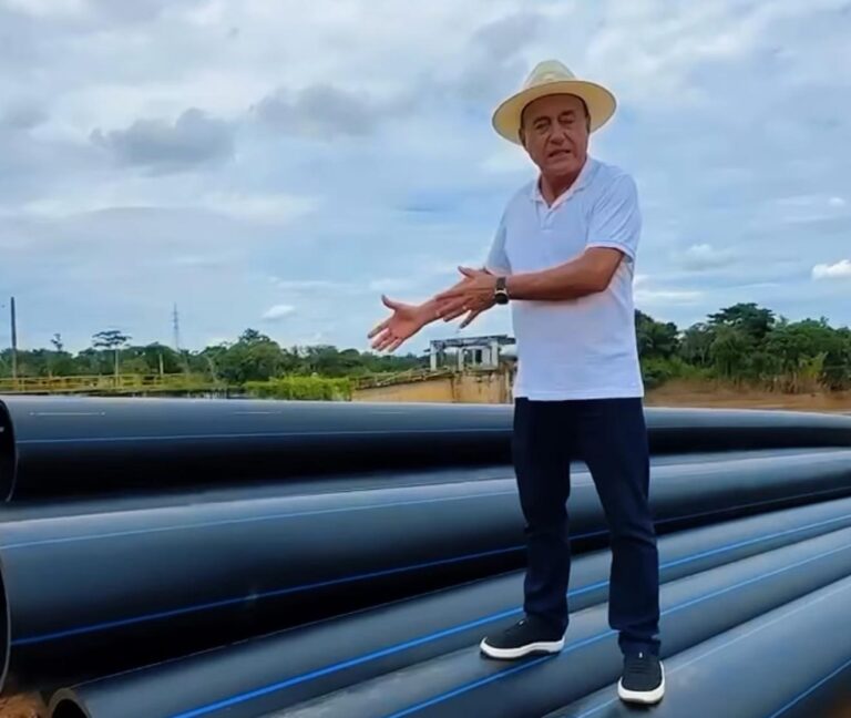 Bocalom entrega novas adutoras na ETA II e destaca investimentos no sistema de abastecimento de água da capital