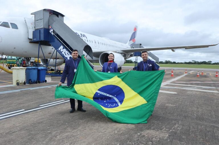 LATAM inaugura rota Rio Branco-Guarulhos com 90% de ocupação e tripulantes do Acre no primeiro voo