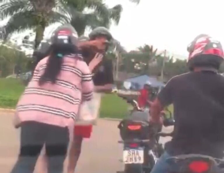 Policial saca arma durante discussão no trânsito e mulher passa mal na rotatória do Lago do Amor