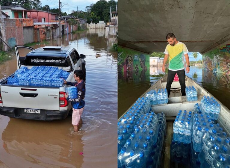 Dentista doa mais de 10 mil garrafas de água às vítimas das enchentes em Rio Branco: “É meu dever como ser humano”