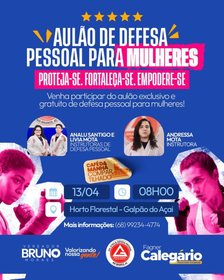 Gabinetes de Calegário e Bruno Moraes promovem aulão de defesa pessoal para mulheres no Horto Florestal