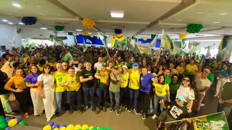 Com Bocalom e Bittar, direita realiza ato no Afa Jardim pedindo anistia para Bolsonaro e presos do 8 de janeiro