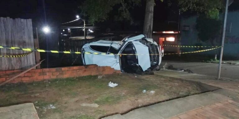 Capotamento deixa motorista ferido na estrada do Calafate, em Rio Branco
