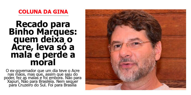 Recado para Binho Marques: quem deixa o Acre, leva só a mala e perde a moral