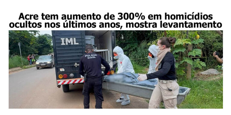 Acre tem aumento de 300% em homicídios ocultos nos últimos anos, mostra levantamento
