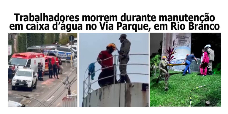 Tragédia: trabalhadores morrem durante manutenção em caixa d’água do residencial Via Parque, em Rio Branco