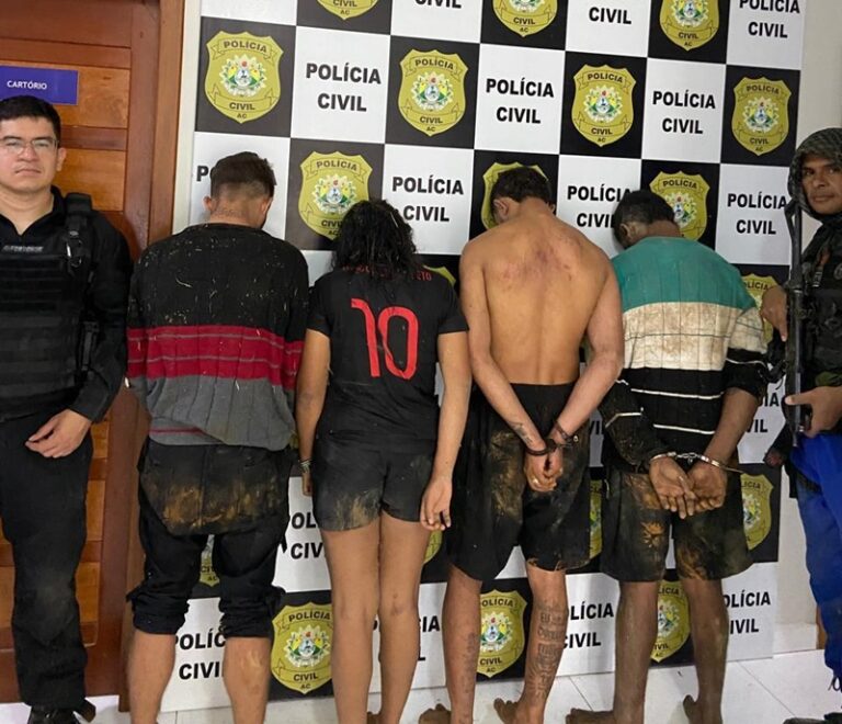 Polícia prende três suspeitos e apreende menor que liderava grupo criminoso em Porto Walter