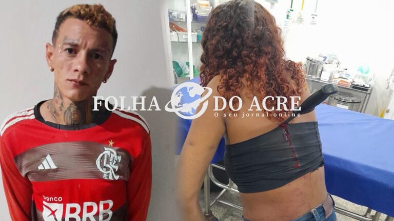 Mulher tem faca cravada nas costas pelo ex-marido, no interior do Acre; suspeito é preso pela PM