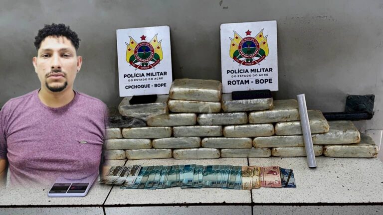 ROTAM prende homem com quase 29 kg de maconha no bairro Eldorado, em Rio Branco