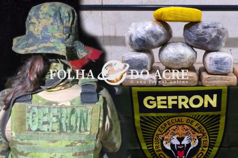 GEFRON apreende mais de R$ 112 mil reais em drogas e prende suspeito de tráfico no interior do Acre