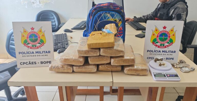 Polícia Militar apreende mais de 10 kg de droga no bairro Vitória, em Rio Branco