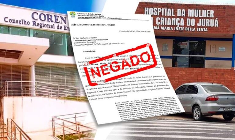 Caso Aurora: direção da maternidade de Cruzeiro do Sul obstrui fiscalização do COREN/AC
