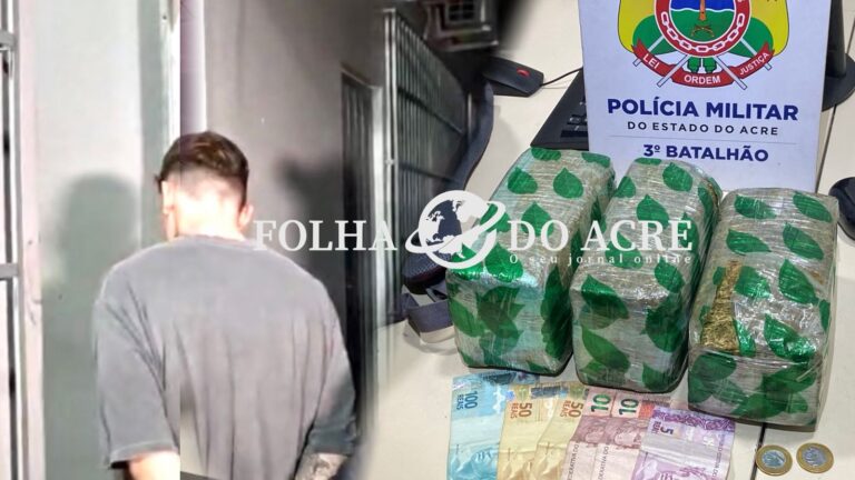 Jovem de 27 anos é preso pela PM com mais de 3 kg de maconha na BR-317