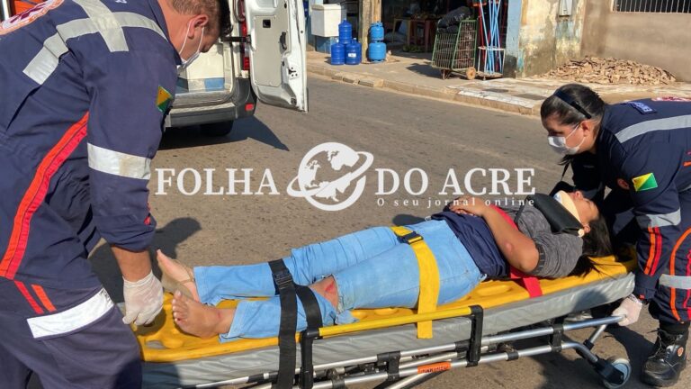 Funcionária pública e marido ficam feridos após atropelarem cachorro e caírem de moto no Taquari