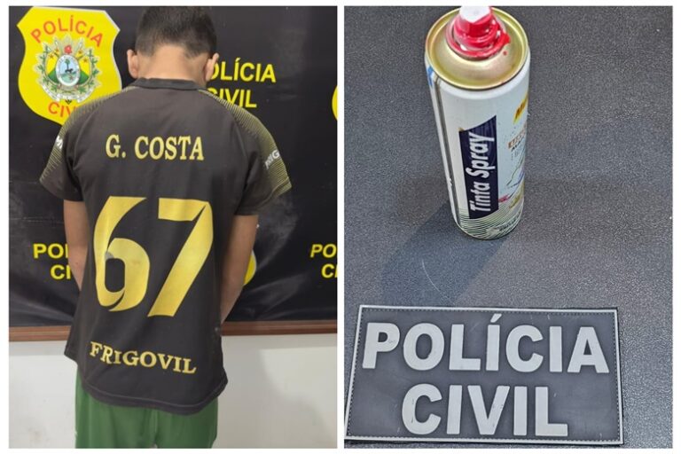 Polícia Civil apreende menor que pichou iniciais do Comando Vermelho em viatura no Acre