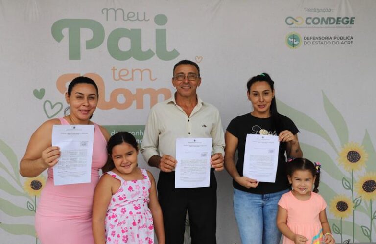Defensoria Pública do Acre abre inscrições para programa nacional Meu Pai Tem Nome