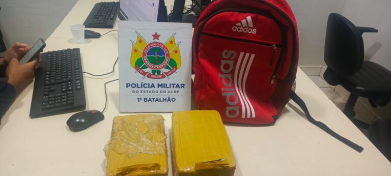 Militares do 1° Batalhão apreendem 2 quilos de entorpecentes no centro da capital