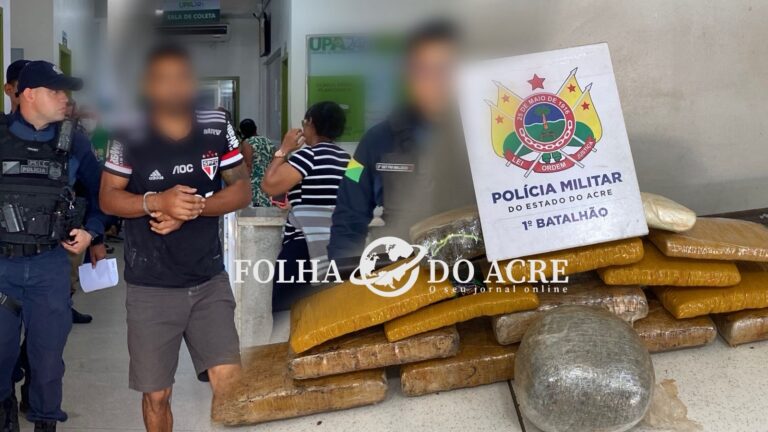PM prende homem com mais de R$ 125 mil reais em cocaína e skunk no bairro Calafate, em Rio Branco