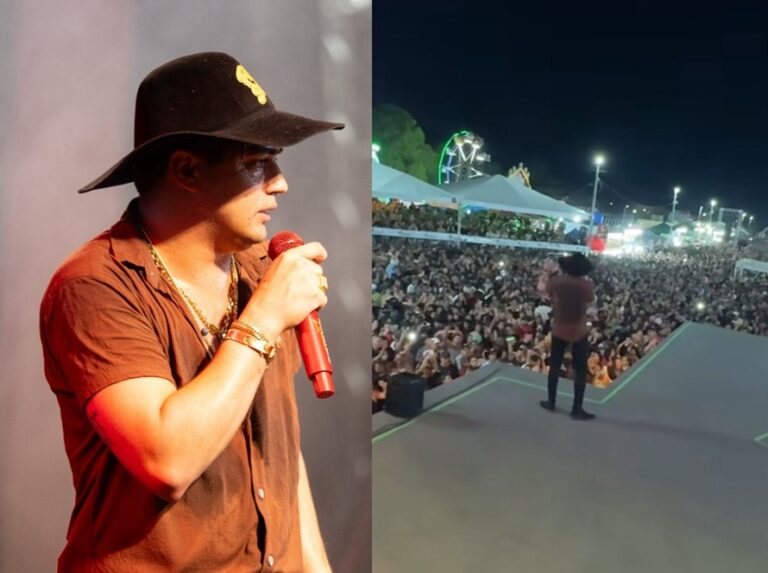 Cantor Natanzinho Lima leva multidão ao encerramento do Festival do Açaí em Feijó