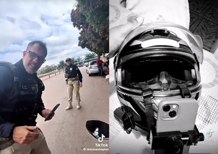 Vídeo mostra diálogo polêmico em abordagem da PRF no Acre; motociclista questiona base legal da multa