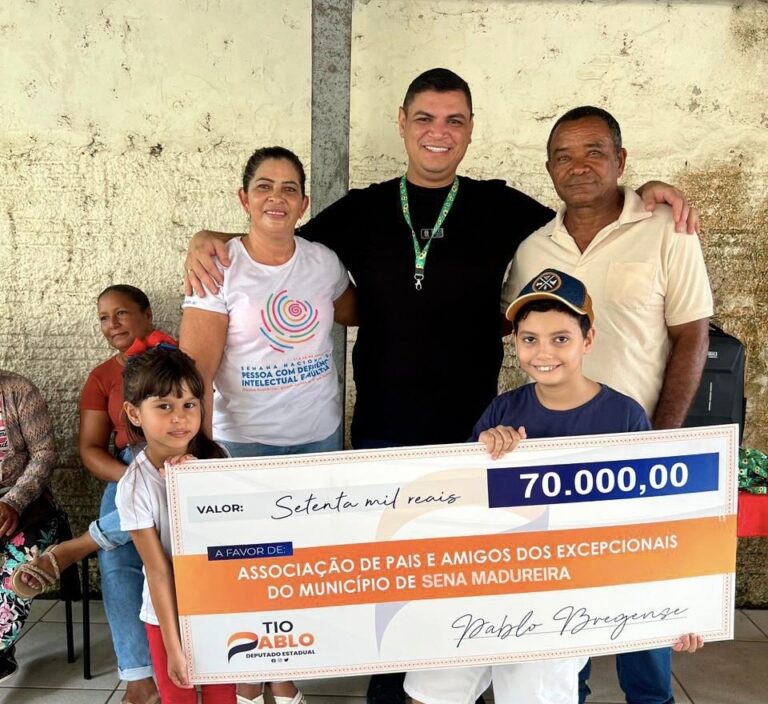 Deputado Tio Pablo firma compromisso e destina R$ 70 mil à APAE de Sena Madureira