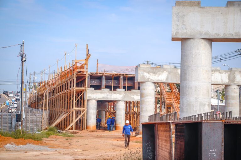 Obras do elevado da AABB avançam dentro do cronograma e devem ser concluídas ainda este ano