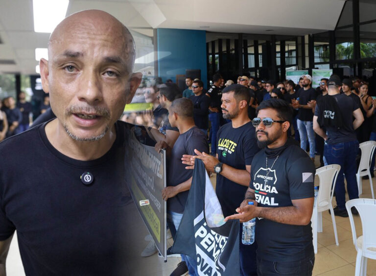 “A classe está doente pela sobrecarga de trabalho”, diz policial penal durante manifestação em Rio Branco