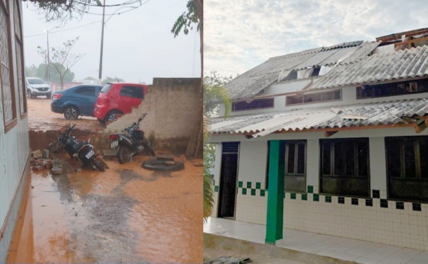 Temporal causa transtornos no Alto Acre; 500 alunos estão sem aulas após danos a escolas
