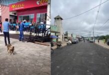 Cidade isolada do Acre recebe asfalto em rua pela 1ª vez e ‘vira evento’ entre moradores