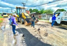 Prefeitura de Cruzeiro do Sul segue com tapa buracos nos bairros da cidade usando 22 toneladas de asfalto
